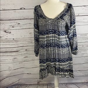 Altar’d State navy and white peasant blouse/dress